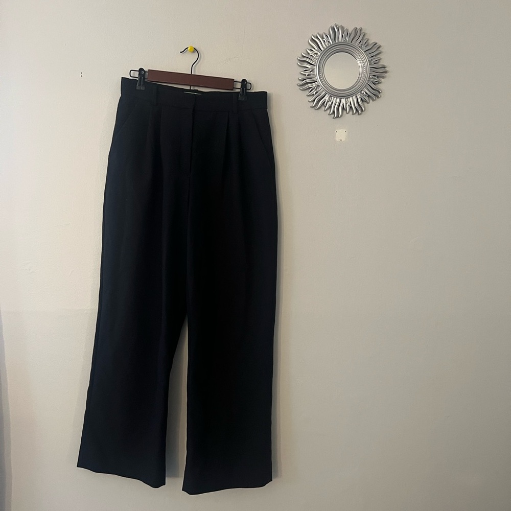 Abercrombie & Fitch Black Wide-Leg Trousers